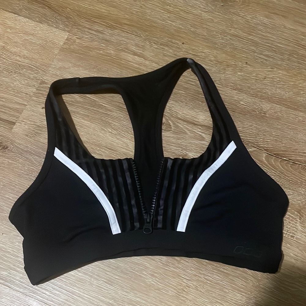 Lorna Jane Monochromatic Zip Front Sports Bra